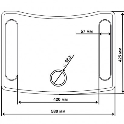 Столик (поднос) для ходунков пластиковый OSD-TBL1, фото №3