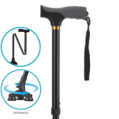 Складная алюминиевая трость с вращающимся наконечником OSD-BL530202, фото №1