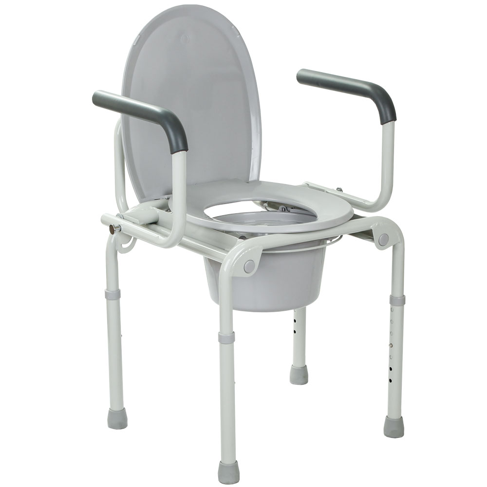 Сталевий стілець-туалет з відкидним поруччям OSD-2108D
